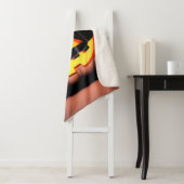 Couverture Sherpa Halloween Citrouille brillant (En situation)