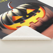 Couverture Sherpa Halloween Citrouille brillant (3/4)