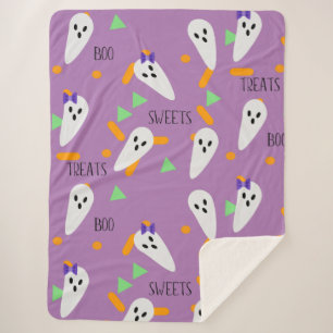 Couverture Sherpa Halloween Confetti arrose les traitements fantômes