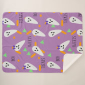 Couverture Sherpa Halloween Confetti arrose les traitements fantômes (Devant (Horizontal))