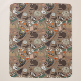 Couverture Sherpa Halloween Cottagecore
