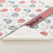 Couverture Sherpa Halloween Cute Ghost Bone Citrouille (3/4)