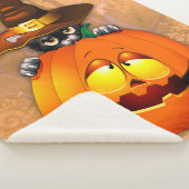 Couverture Sherpa Halloween Cute Kitty Witch et ami Citrouille (3/4)