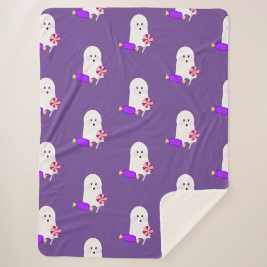 Couverture Sherpa Halloween Cute Little Ghost et les cures (Devant)