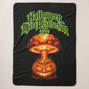 Couverture Sherpa Halloween de destruction massive Jack-o'-lanterne