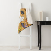 Couverture Sherpa Halloween Doodle Objets Motif sans couture (En situation)