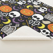 Couverture Sherpa Halloween éffrayant : Conception Arrière - plan à  (3/4)