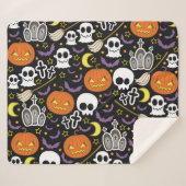 Couverture Sherpa Halloween éffrayant : Conception Arrière - plan à  (Devant (Horizontal))