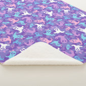 Couverture Sherpa Halloween Fantômes Purple Sherpa Blanche (3/4)