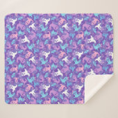 Couverture Sherpa Halloween Fantômes Purple Sherpa Blanche (Devant (Horizontal))