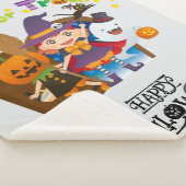 Couverture Sherpa Halloween fille sorcière mignonne Whimsical (3/4)