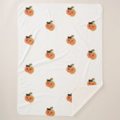 Couverture Sherpa Halloween Filles Mini Cookies Citrouilles (Devant)