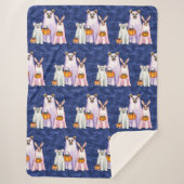 Couverture Sherpa Halloween Ghost Trio d'amis de la forêt (Devant)