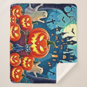 Couverture Sherpa Halloween Night: Spooky Fun Art (Devant)