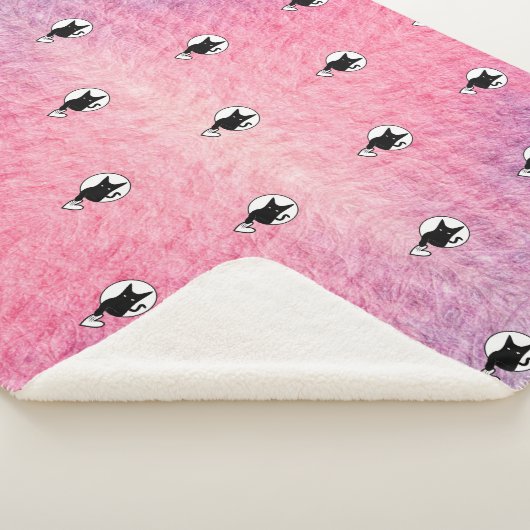 Couverture Sherpa Halloween rose Blanche Sherpa par la poète Adiela (3/4)