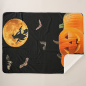 Couverture Sherpa Halloween Scène Sherpa Blanket (Devant (Horizontal))