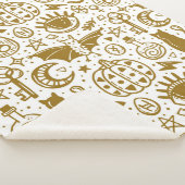 Couverture Sherpa Halloween seamless pattern. Holiday golden ink sil (3/4)