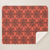 Couverture Sherpa Halloween Spider Webs sur Orange (Devant (Horizontal))