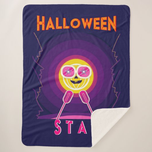 Couverture Sherpa Halloween Star Goggles 31 UK Mic Octobre Citrouill (Devant)