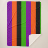 Couverture Sherpa Halloween Stripes in Classic Colors (Devant)