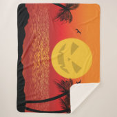 Couverture Sherpa Halloween tropical (Devant)