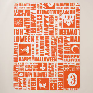 Couverture Sherpa Halloween Whimsical Cool Motif de typographie Oran