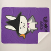 Couverture Sherpa Halloween Whimsical mite Wizard Rabbit Purple (Devant (Horizontal))