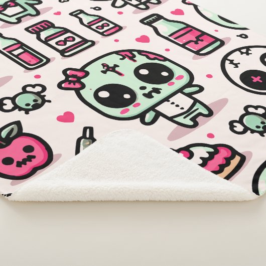 Couverture Sherpa Halloween Zombie Motif Sherpa Blanket (3/4)