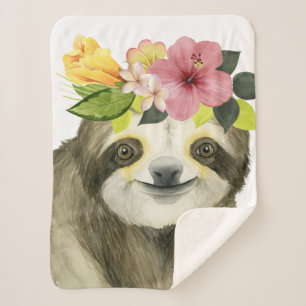 Couverture Sherpa Halo tropical Sweet Sloth