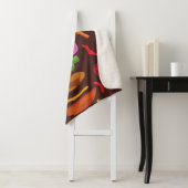 Couverture Sherpa hamburger cheeseburourg brown (En situation)