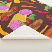 Couverture Sherpa hamburger cheeseburourg brown (3/4)