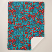 Couverture Sherpa hanches roses, rouge et bleu (Devant)