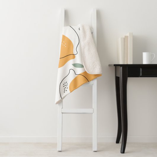 Couverture Sherpa Hand drawn Lemons background. Seamless pattern wit (En situation)