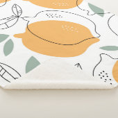 Couverture Sherpa Hand drawn Lemons background. Seamless pattern wit (3/4)