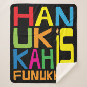 Couverture Sherpa Hanoukka Funukkah Sherpa Blanket/Moyen (Devant)