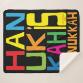 Couverture Sherpa Hanoukka Funukkah Sherpa Blanket/Moyen (Devant (Horizontal))