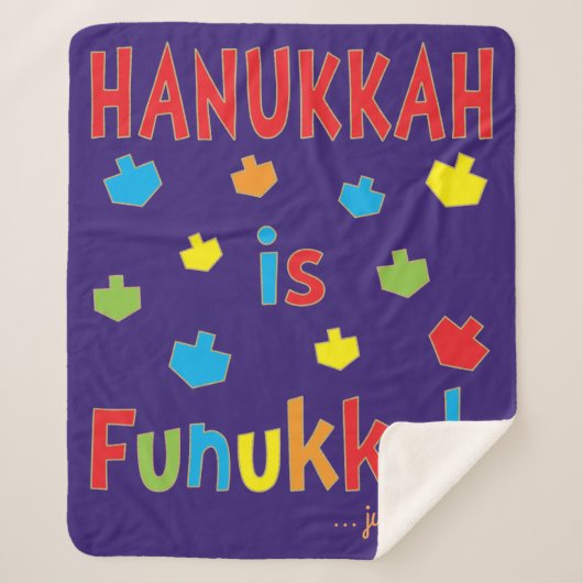Couverture Sherpa Hanoukka Is Funukkah Sherpa Blanket/Med (Devant)