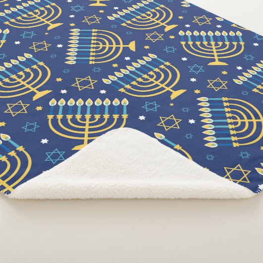 Couverture Sherpa Hanoukka Menorah Sherpa Blanket (3/4)