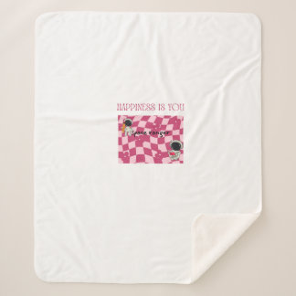 Couverture Sherpa happiness is you blanket