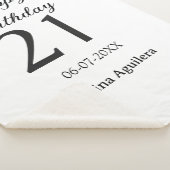 Couverture Sherpa Happy 21st birthday bold letter simple name minima (3/4)