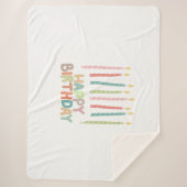 Couverture Sherpa Happy Birthday with Candles Sherpa Blanket (Devant)