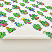 Couverture Sherpa Happy Christmas Trees Print (3/4)