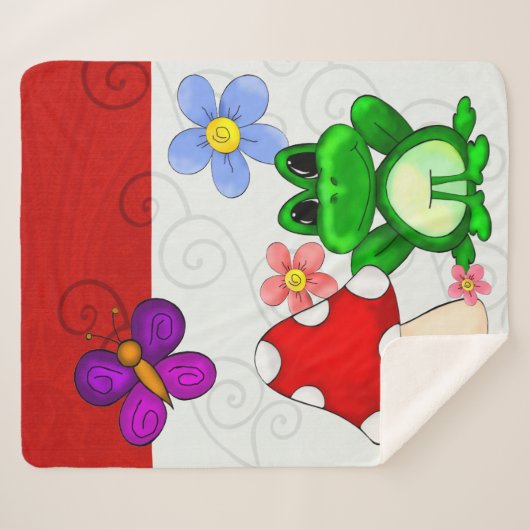 Couverture Sherpa Happy Frog (Devant (Horizontal))