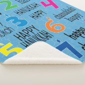 Couverture Sherpa Happy Hanoukka Sherpa Dreidels Blanket/Moyen (3/4)