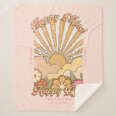 Couverture Sherpa Happy Mind Happy Life Hippy Vibes Super (Devant)