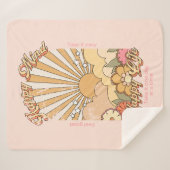 Couverture Sherpa Happy Mind Happy Life Hippy Vibes Super (Devant (Horizontal))