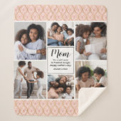 Couverture Sherpa Happy Mothers Day 6 photo collage (Devant)