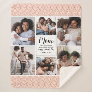 Couverture Sherpa Happy Mothers Day 6 photo collage