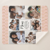 Couverture Sherpa Happy Mothers Day 6 photo collage (Devant (Horizontal))