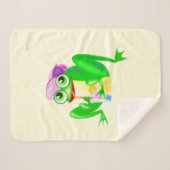 Couverture Sherpa Happy Party Frog Baby Sherpa Blanket - Vos couleur (Devant (Horizontal))